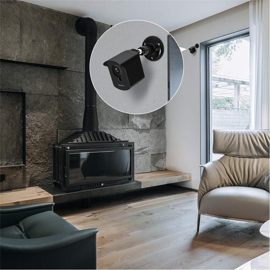 Moctra Support de Montage Mural Wyze, Monture de protection pour Intérieur/Extérieur, Étanche et Réglable à 360 degrés avec Housse de protection pour Wyze Cam V2 Noir - Simple Boutique