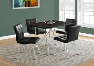 Monarch Specialties I 1039 Table A Manger, 48" Rectangulaire, Petit, Cuisine, Salle À Manger, Métal, Stratifié, Brun, Chrome, Contemporain, Moderne - Simple Boutique