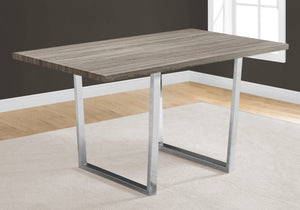 Monarch Specialties I 1121 Table A Manger, 60" Rectangulaire, Cuisine, Salle À Manger, Métal, Stratifié, Brun, Chrome, Contemporain, Moderne - Simple Boutique