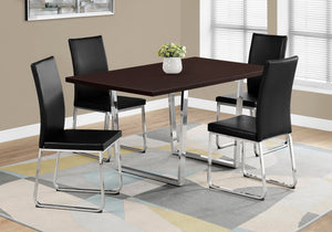 Monarch Specialties I 1122 Table A Manger, 60" Rectangulaire, Cuisine, Salle À Manger, Métal, Stratifié, Brun, Chrome, Contemporain, Moderne - Simple Boutique