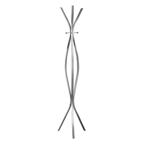 Monarch Specialties I 2015 Patère, Portemanteau, Sur Pied, 3 Crochets, Entrée, 72"h, Chambre À Coucher, Métal, Gris, Contemporain, Moderne - Simple Boutique
