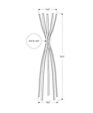 Monarch Specialties I 2017 Patère, Portemanteau, Sur Pied, 5 Crochets, Entrée, 72"h, Chambre À Coucher, Métal, Noir, Contemporain, Moderne - Simple Boutique