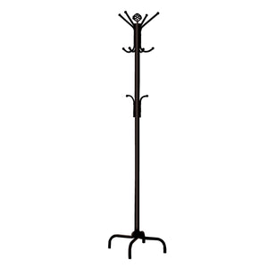 Monarch Specialties I 2019 Patère, Portemanteau, Sur Pied, 12 Crochets, Entrée, 70"h, Chambre À Coucher, Métal, Noir, Transitionnel - Simple Boutique