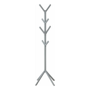 Monarch Specialties I 2058 Patère, Portemanteau, Sur Pied, 8 Crochets, Entrée, 70"h, Chambre À Coucher, Métal, Gris, Contemporain, Moderne - Simple Boutique
