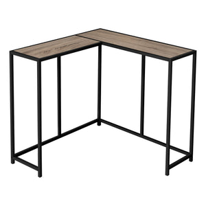 Monarch Specialties I 2155 Table D'appoint, Console, Entrée, Étroit, Coin, Salon, Chambre À Coucher, Métal, Stratifié, Brun, Noir, Contemporain, Moderne - Simple Boutique