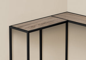 Monarch Specialties I 2155 Table D'appoint, Console, Entrée, Étroit, Coin, Salon, Chambre À Coucher, Métal, Stratifié, Brun, Noir, Contemporain, Moderne - Simple Boutique