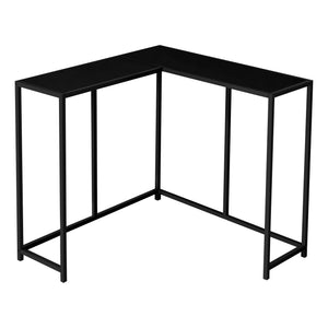 Monarch Specialties I 2157 Table D'appoint, Console, Entrée, Étroit, Coin, Salon, Chambre À Coucher, Métal, Stratifié, Noir, Contemporain, Moderne - Simple Boutique
