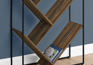 Monarch Specialties I 2202 Étagère À Livres, Étagère, Étagère, 3 Niveaux, 60"h, Bureau, Chambre À Coucher, Métal, Stratifié, Noir, Brun, Contemporain, Moderne - Simple Boutique