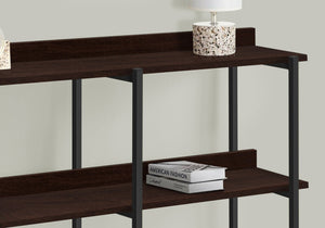 Monarch Specialties I 2215 Table D'appoint, Console, Entrée, Étroit, Sofa, Salon, Chambre À Coucher, Métal, Stratifié, Brun, Noir, Contemporain, Moderne - Simple Boutique