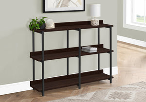 Monarch Specialties I 2215 Table D'appoint, Console, Entrée, Étroit, Sofa, Salon, Chambre À Coucher, Métal, Stratifié, Brun, Noir, Contemporain, Moderne - Simple Boutique