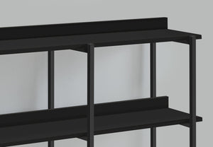 Monarch Specialties I 2219 Table D'appoint, Console, Entrée, Étroit, Sofa, Salon, Chambre À Coucher, Métal, Stratifié, Noir, Contemporain, Moderne - Simple Boutique
