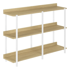 Monarch Specialties I 2222 Table D'appoint, Console, Entrée, Étroit, Sofa, Salon, Chambre À Coucher, Métal, Stratifié, Naturel, Blanc, Contemporain, Moderne - Simple Boutique