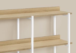 Monarch Specialties I 2222 Table D'appoint, Console, Entrée, Étroit, Sofa, Salon, Chambre À Coucher, Métal, Stratifié, Naturel, Blanc, Contemporain, Moderne - Simple Boutique