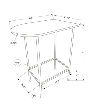 Monarch Specialties I 2315 Bar Maison, Table De Bar, Hauteur Bar, Pub, 36" Rectangulaire, Petit, Cuisine, Métal, Stratifié, D'aspect Marbre Brun, Contemporain, Moderne - Simple Boutique