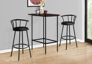 Monarch Specialties I 2345 Bar Maison, Table De Bar, Hauteur Bar, Pub, 36" Rectangulaire, Petit, Cuisine, Métal, Stratifié, Brun, Noir, Contemporain, Moderne - Simple Boutique