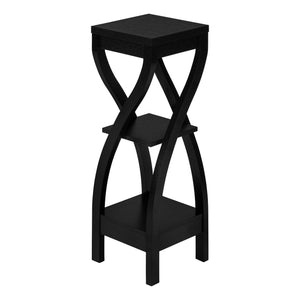Monarch Specialties I 2414 Table D'appoint, Côté, Bout, Support Pour Plantes, Carré, Salon, Chambre À Coucher, Stratifié, Noir, Transitionnel - Simple Boutique