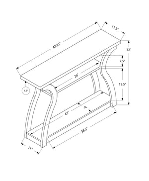 Monarch Specialties I 2445 Table D'appoint, Console, Entrée, Étroit, Sofa, Salon, Chambre À Coucher, Stratifié, Brun, Contemporain, Moderne - Simple Boutique