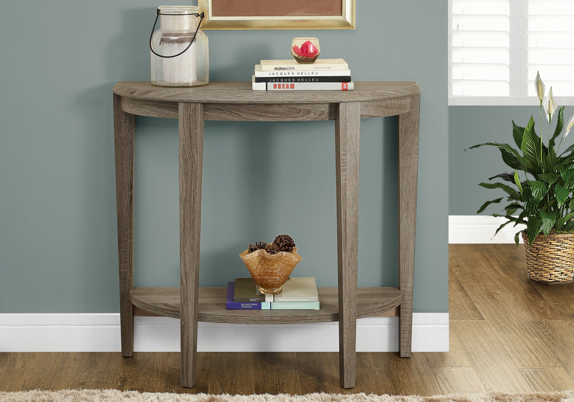 Monarch Specialties I 2452 Table D'appoint, Console, Entrée, Étroit, Sofa, Salon, Chambre À Coucher, Stratifié, Brun, Contemporain, Moderne - Simple Boutique