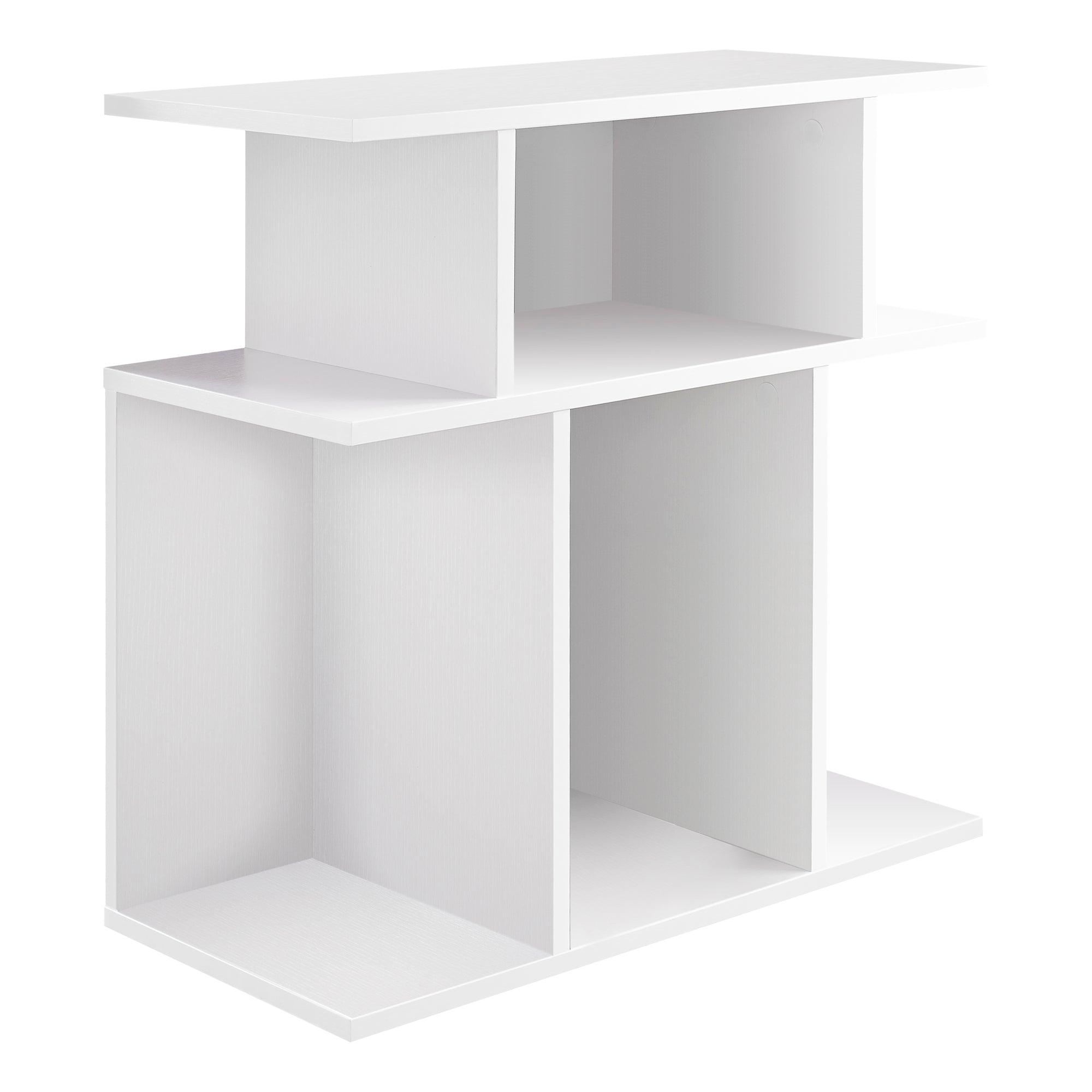 Monarch Specialties I 2475 Table D'appoint, Côté, Bout, Table De Nuit, Lampe, Salon, Chambre À Coucher, Stratifié, Blanc, Contemporain, Moderne - Simple Boutique