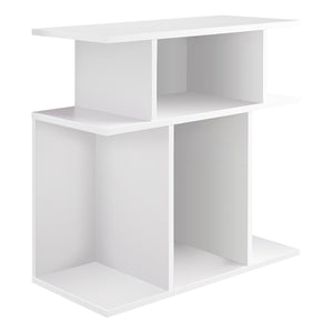Monarch Specialties I 2475 Table D'appoint, Côté, Bout, Table De Nuit, Lampe, Salon, Chambre À Coucher, Stratifié, Blanc, Contemporain, Moderne - Simple Boutique