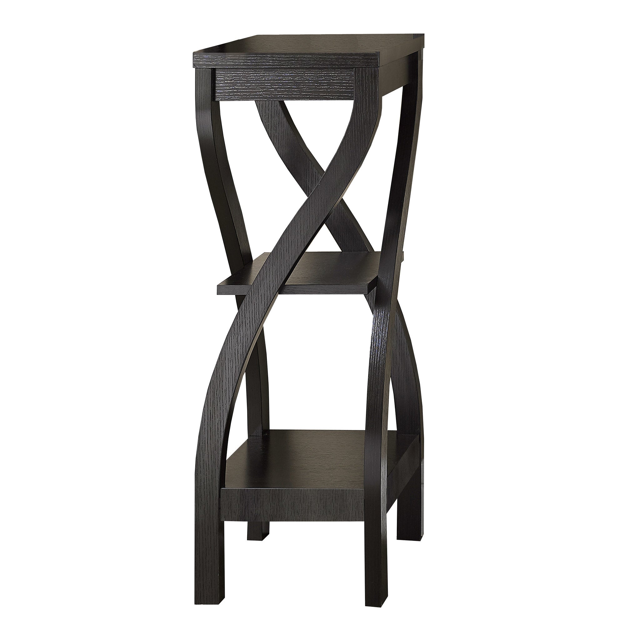 Monarch Specialties I 2478 Table D'appoint, Côté, Bout, Support Pour Plantes, Carré, Salon, Chambre À Coucher, Stratifié, Brun, Contemporain, Moderne - Simple Boutique