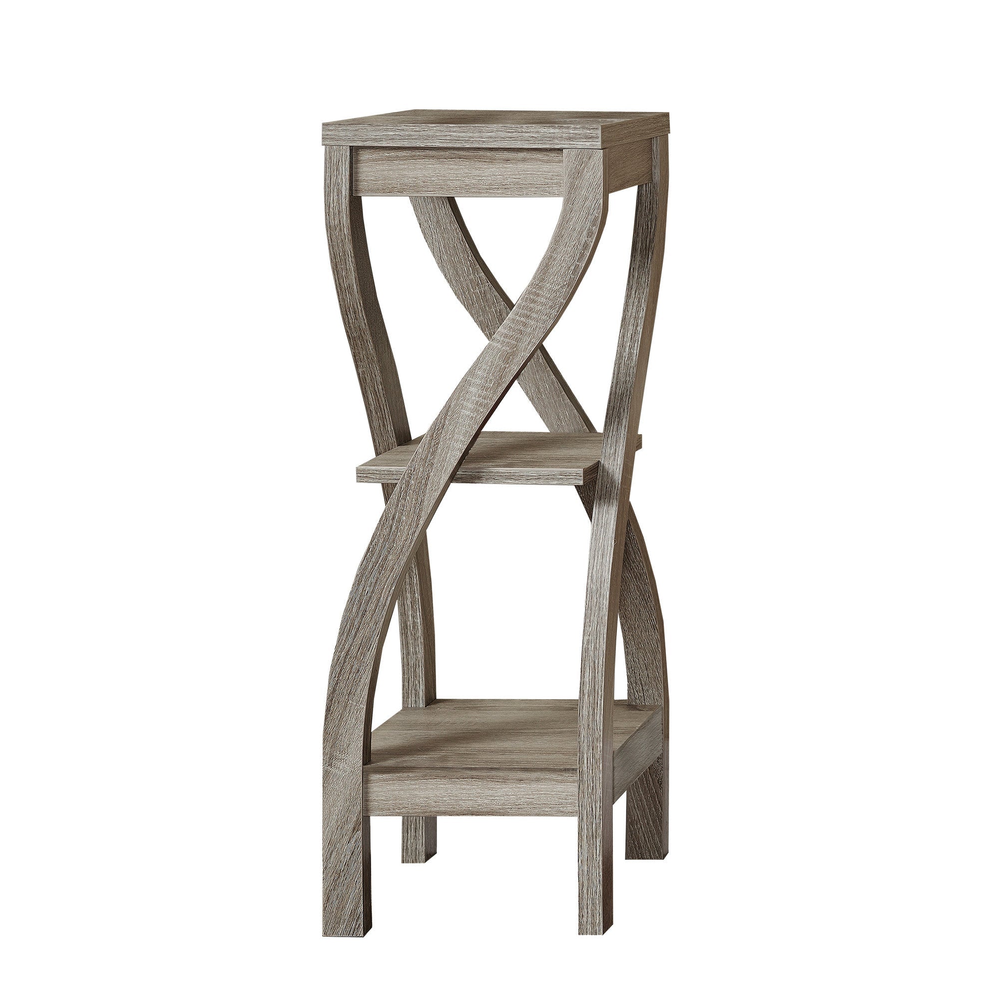 Monarch Specialties I 2480 Table D'appoint, Côté, Bout, Support Pour Plantes, Carré, Salon, Chambre À Coucher, Stratifié, Brun, Contemporain, Moderne - Simple Boutique