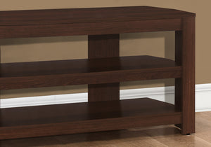 Monarch Specialties I 2554 Meuble Tv, 42 Pouces, Console, Centre De Divertissement Média, Étagères De Rangement, Salon, Chambre À Coucher, Stratifié, Brun, Contemporain, Moderne - Simple Boutique