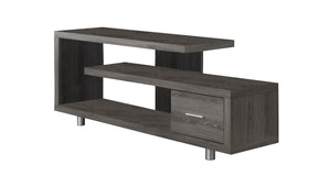 Monarch Specialties I 2574 Meuble Tv, 60 Pouces, Console, Centre De Divertissement Média, Unite De Rangement, Salon, Chambre À Coucher, Stratifié, Brun, Contemporain, Moderne - Simple Boutique