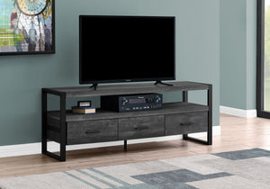 Monarch Specialties I 2823 Meuble Tv, 60 Pouces, Console, Centre De Divertissement Média, Tiroirs De Rangement, Salon, Chambre À Coucher, Métal, Stratifié, Noir, Contemporain, Moderne - Simple Boutique