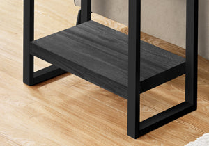 Monarch Specialties I 2862 Table D'appoint, Côté, Bout, Table De Nuit, Lampe, Salon, Chambre À Coucher, Métal, Stratifié, Noir, Contemporain, Moderne - Simple Boutique