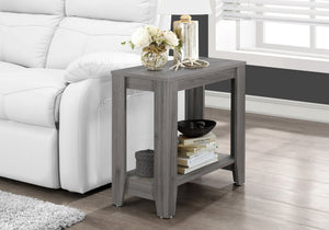 Monarch Specialties I 3118 Table D'appoint, Côté, Bout, Table De Nuit, Lampe, Salon, Chambre À Coucher, Stratifié, Gris, Transitionnel - Simple Boutique