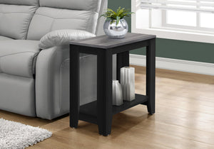 Monarch Specialties I 3134 Table D'appoint, Côté, Bout, Table De Nuit, Lampe, Salon, Chambre À Coucher, Stratifié, Noir, Gris, Transitionnel - Simple Boutique