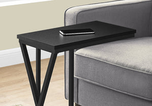 Monarch Specialties I 3247 Table D'appoint, En Forme De C, Bout, Côté, Collation, Salon, Chambre À Coucher, Métal, Stratifié, Noir, Contemporain, Moderne - Simple Boutique