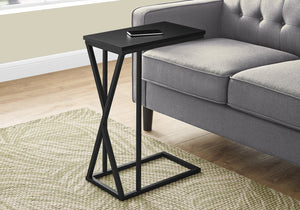 Monarch Specialties I 3247 Table D'appoint, En Forme De C, Bout, Côté, Collation, Salon, Chambre À Coucher, Métal, Stratifié, Noir, Contemporain, Moderne - Simple Boutique