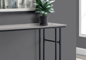 Monarch Specialties I 3576 Table D'appoint, Console, Entrée, Étroit, Sofa, Salon, Chambre À Coucher, Métal, Stratifié, Gris, Noir, Contemporain, Moderne - Simple Boutique