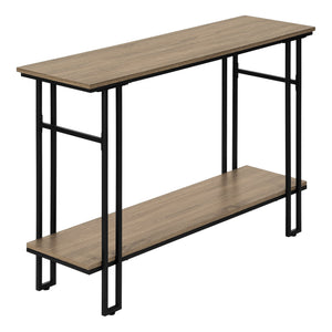 Monarch Specialties I 3577 Table D'appoint, Console, Entrée, Étroit, Sofa, Salon, Chambre À Coucher, Métal, Stratifié, Brun, Noir, Contemporain, Moderne - Simple Boutique