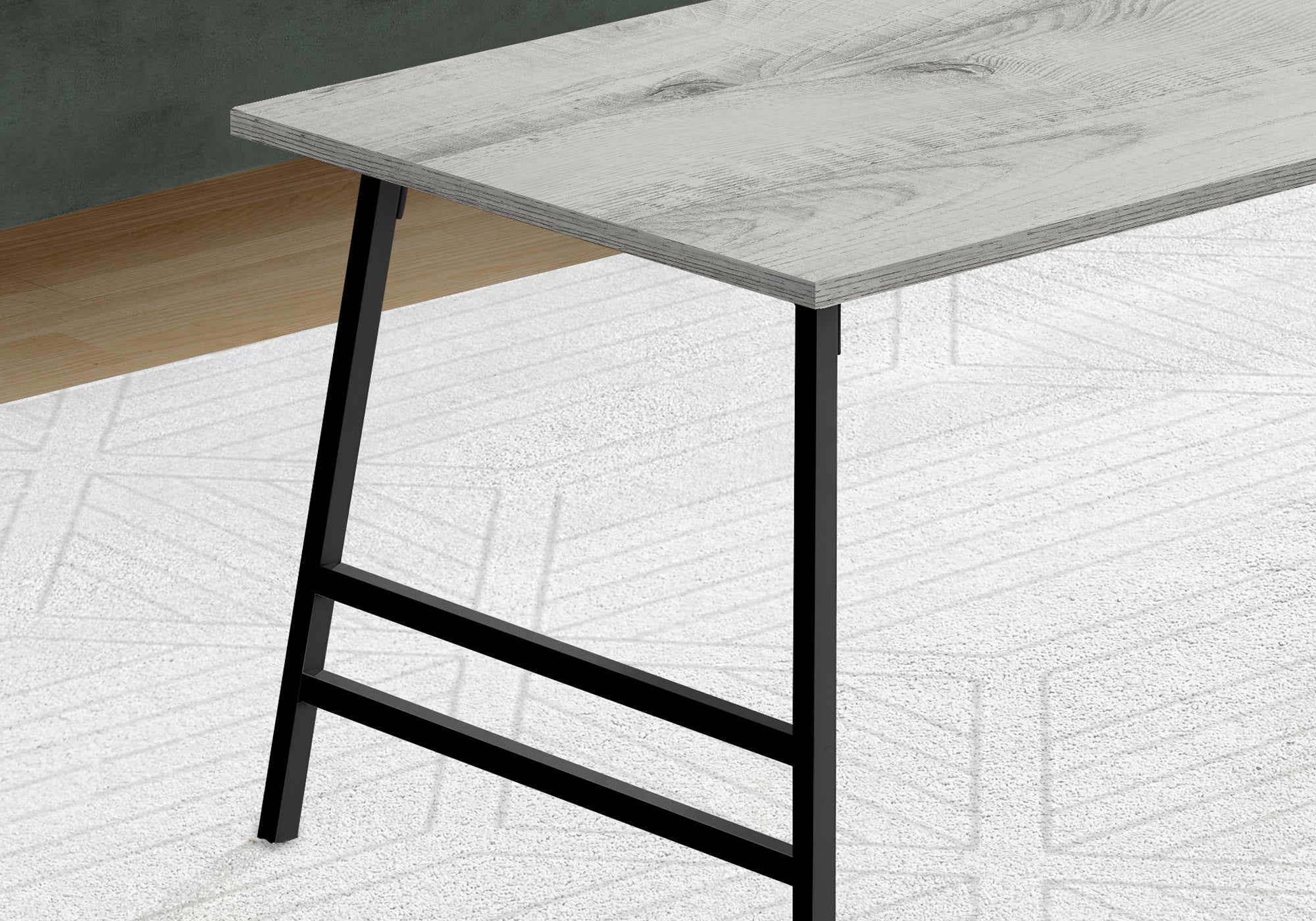 Monarch Specialties I 3791 Table A Café, Accent, Cocktail, Rectangulaire, Salon, 40"l, Métal, Stratifié, Gris, Noir, Contemporain, Moderne - Simple Boutique