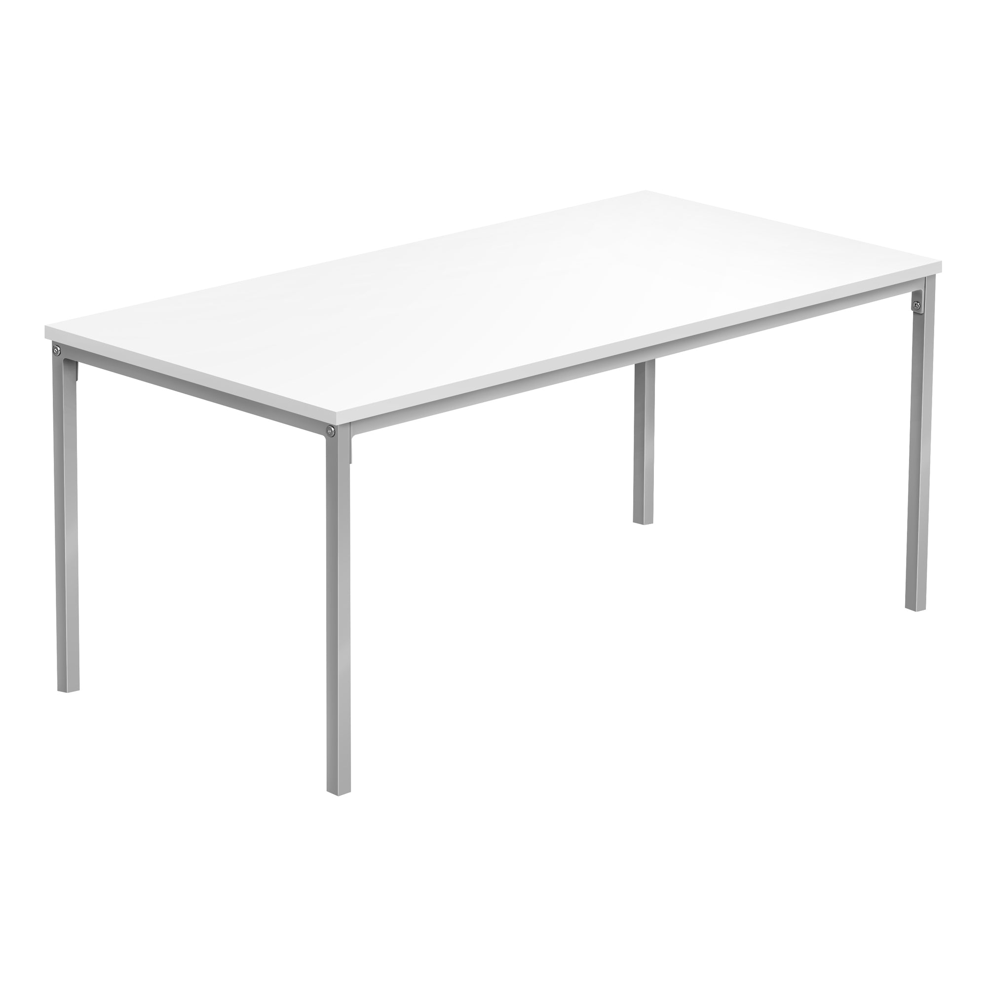 Monarch Specialties I 3795 Table A Café, Accent, Cocktail, Rectangulaire, Salon, 40"l, Métal, Stratifié, Blanc, Gris, Contemporain, Moderne - Simple Boutique