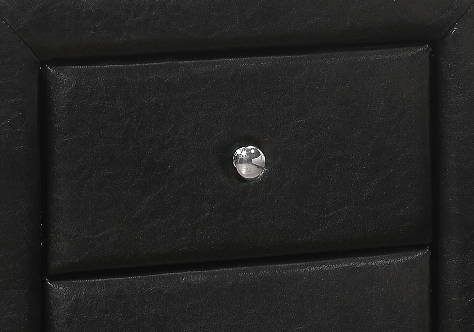 Monarch Specialties I 5603 Accessoire De Chambre, Table De Nuit, Bout, Côté, Lampe, Tiroir De Rangement, Chambre À Coucher, Rembourré, Pu D'aspect Cuir, Noir, Transitionnel - Simple Boutique