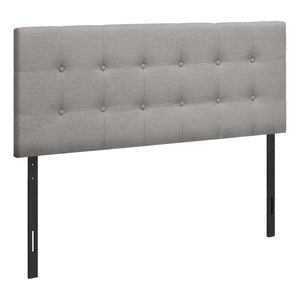 Monarch Specialties I 6003F Lit, Tête De Lit Seulement, Taille Réelle, Chambre À Coucher, Rembourré, D'aspect Lin, Gris, Transitionnel - Simple Boutique