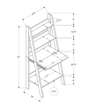 Monarch Specialties I 7043 Bureau, Bureau À Domicile, Ordinateur Portable, Penché, Tiroirs De Rangement, 61"h, Travail, Stratifié, Brun, Contemporain, Moderne - Simple Boutique