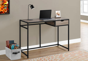 Monarch Specialties I 7221 Bureau, Bureau À Domicile, Ordinateur Portable, Tiroir De Rangement, 42"l, Travail, Métal, Stratifié, Brun, Noir, Contemporain, Moderne - Simple Boutique