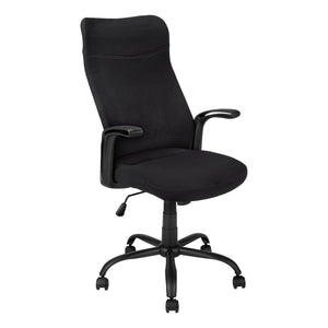 Monarch Specialties I 7248 Chaise De Bureau, Hauteur Ajustable, Pivotant, Ergonomique, Appuis-bras, Bureau, Travail, Métal, Engrener, Noir, Contemporain, Moderne - Simple Boutique