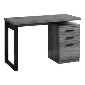 Monarch Specialties I 7295 Bureau, Bureau À Domicile, Ordinateur Portable, Configuration Gauche, Droite, Tiroirs De Rangement, 48"l, Travail, Stratifié, Gris, Noir, Contemporain, Moderne - Simple Boutique