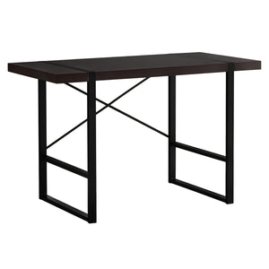 Monarch Specialties I 7311 Bureau, Bureau À Domicile, Ordinateur Portable, 48"l, Travail, Métal, Stratifié, Brun, Noir, Contemporain, Moderne - Simple Boutique