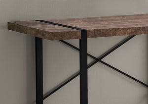Monarch Specialties I 7314 Bureau, Bureau À Domicile, Ordinateur Portable, 48"l, Travail, Métal, Stratifié, Brun, Noir, Contemporain, Moderne - Simple Boutique