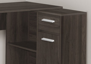 Monarch Specialties I 7349 Bureau, Bureau À Domicile, Coin, Tiroirs De Rangement, 46"l, Forme De L, Travail, Ordinateur Portable, Stratifié, Brun, Contemporain, Moderne - Simple Boutique