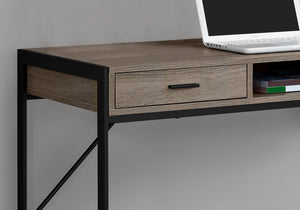 Monarch Specialties I 7365 Bureau, Bureau À Domicile, Ordinateur Portable, Tiroirs De Rangement, 48"l, Travail, Métal, Stratifié, Brun, Noir, Contemporain, Moderne - Simple Boutique