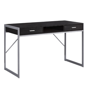 Monarch Specialties I 7366 Bureau, Bureau À Domicile, Ordinateur Portable, Tiroirs De Rangement, 48"l, Travail, Métal, Stratifié, Brun, Gris, Contemporain, Moderne - Simple Boutique