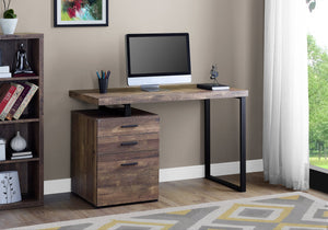 Monarch Specialties I 7408 Bureau, Bureau À Domicile, Ordinateur Portable, Configuration Gauche, Droite, Tiroirs De Rangement, 48"l, Travail, Métal, Stratifié, Brun, Noir, Contemporain, Moderne - Simple Boutique